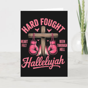 Hart erkämpfte Hallelujah Boxhandschuhe Glaube  Karte