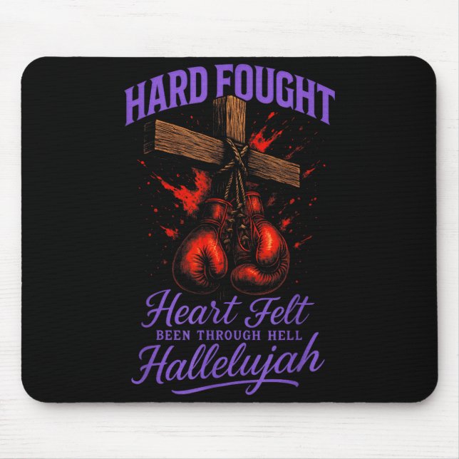 Hart erkämpftes herzliches Halleluja - Christliche Mousepad (Vorne)
