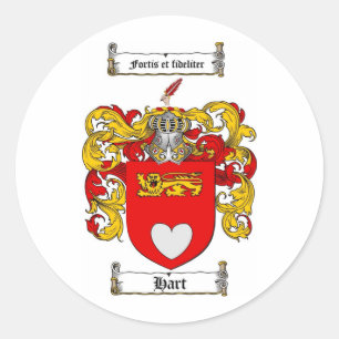HART-FAMILIENWAPPEN - HART-WAPPEN RUNDER AUFKLEBER