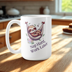 Hart schlafen Faultier Kaffeetasse