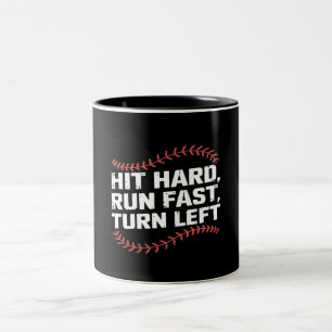 Hart treffen, schnell laufen, links abbiegen, lust zweifarbige tasse