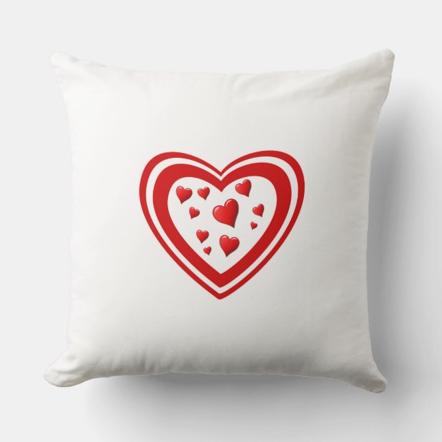 Hart voller Liebe Kissen (Vorderseite)