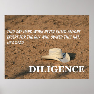 Harte Arbeit bringt dich nicht um (ich verspreche) Poster