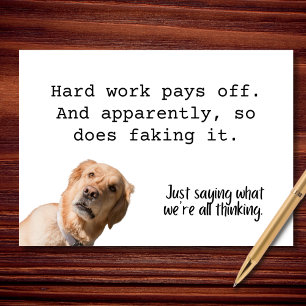 Harte Arbeit gegen Fakten für IT-Glückwunsch Karte