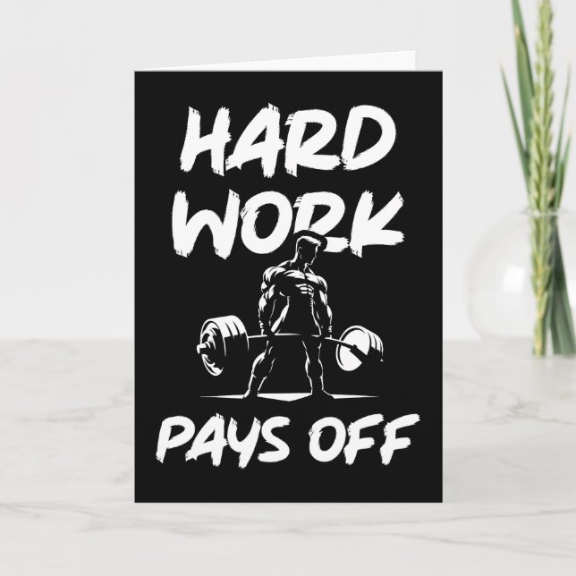 Harte Arbeit leistet Gym Workout Fitness Motivatio Karte (Vorderseite)