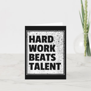 Harte Arbeit schlägt Talent Statement Sportmotivat Karte