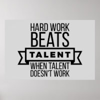 Harte Arbeit schlägt Talent, wenn Talent nicht