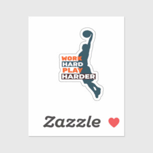 harte Arbeit, so harte Basketball-Spieler Classic Aufkleber