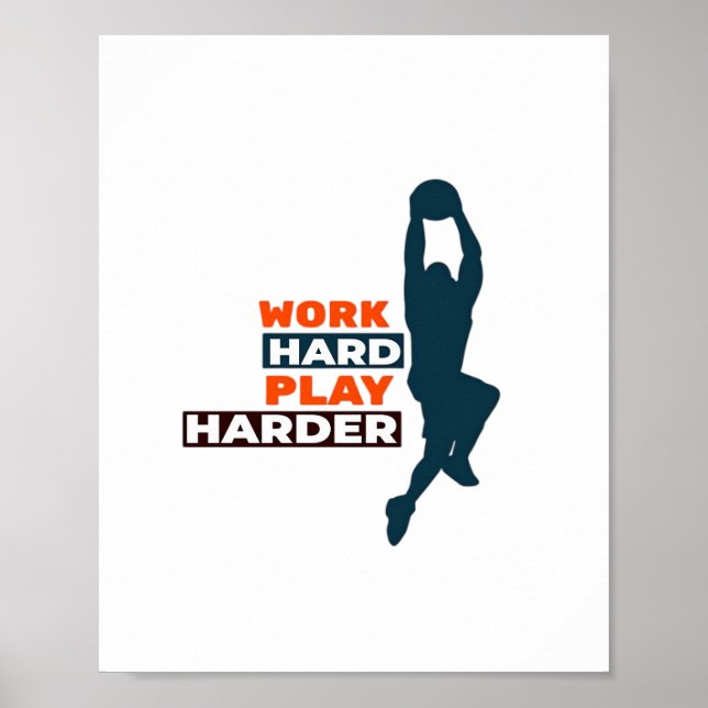 harte Arbeit, so harte Basketball-Spieler Classic Poster (Vorne)