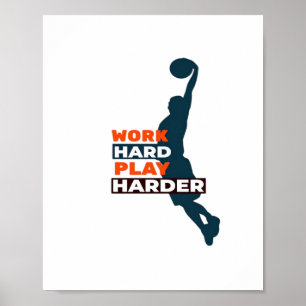 harte Arbeit, so harte Basketball-Spieler Classic Poster