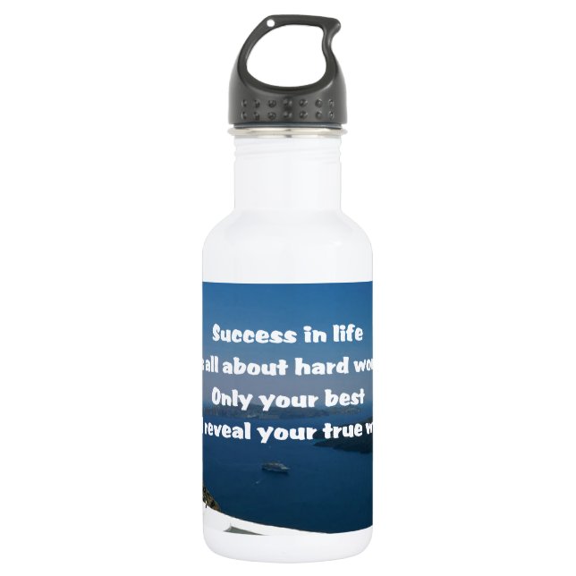 Harte Arbeit und Erfolg Trinkflasche (Vorderseite)