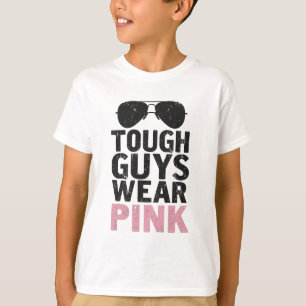 Harte Jungs tragen Pink Lustige Pink-Farbfreunde T-Shirt