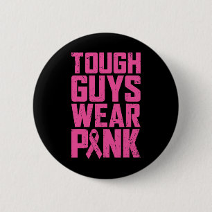 Harte Typ tragen rosa Brustkrebs Bewusstsein Männe Button