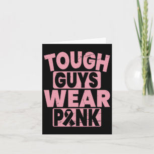 Harte Typ tragen rosa Brustkrebs Bewusstsein Männe Karte