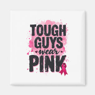 Harte Typ tragen rosa Brustkrebs-Bewusstsein pink Magnet