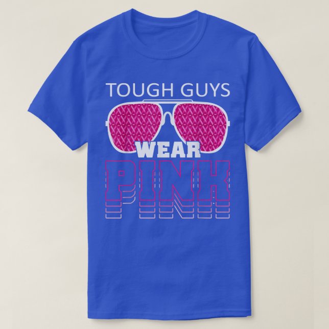 Harte Typ tragen rosa Brustkrebs-Bewusstsein pink T-Shirt (Design vorne)