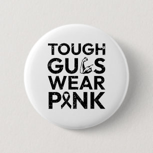 Harte Typ tragen rosa Brustkrebs-Typ Krebskrieg Button