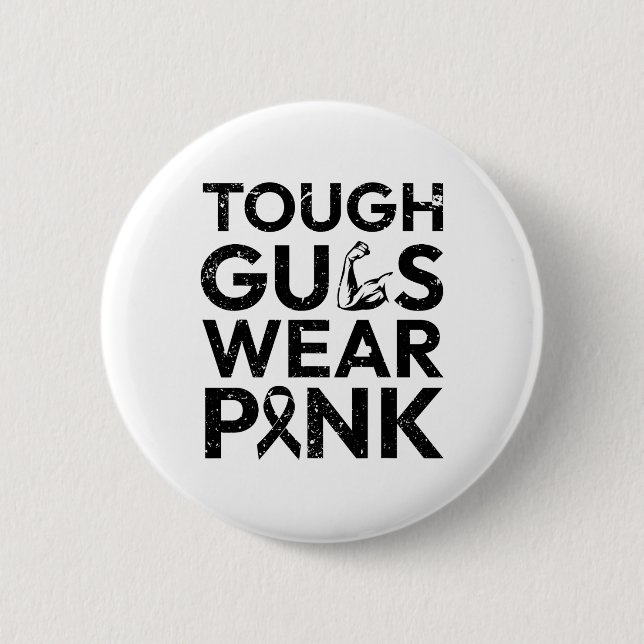Harte Typ tragen rosa Brustkrebs-Typ Krebskrieg Button (Vorderseite)