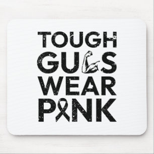 Harte Typ tragen rosa Brustkrebs-Typ Krebskrieg Mousepad