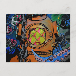 "Harte Zeiten für den Aquanaut" Postkarte