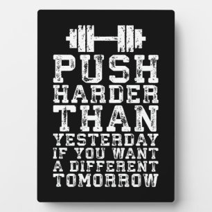 Harter als gestern - Workout Motivierend Fotoplatte