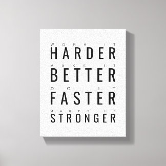 Härter besser schneller | Motivierend Angebot Leinwanddruck