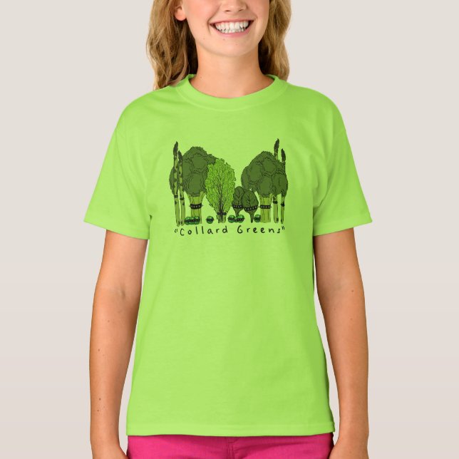 Harter Kern-Kohl-Grüntöne T-Shirt (Vorderseite)