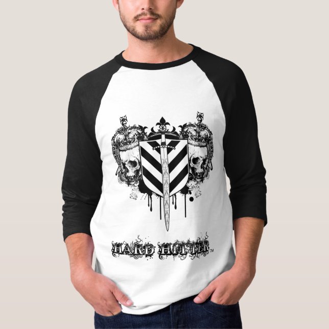 Harter Schlagmann gefallen 3/4 Raglan Jersey T-Shirt (Vorderseite)