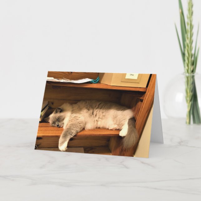 Harter Tag im Büro, Karte (Vorderseite)