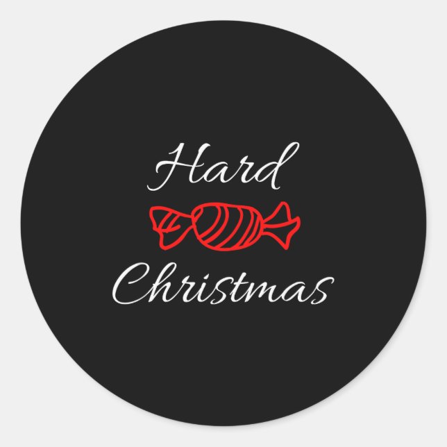 Hartes Bonbon-Weihnachten  Runder Aufkleber (Vorderseite)