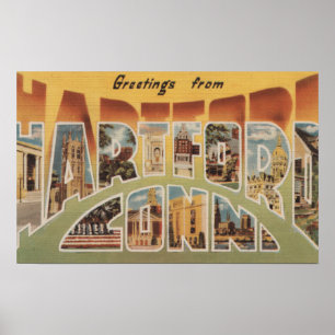 Hartford, Connecticut - Großbuchstaben - Szenen 2 Poster