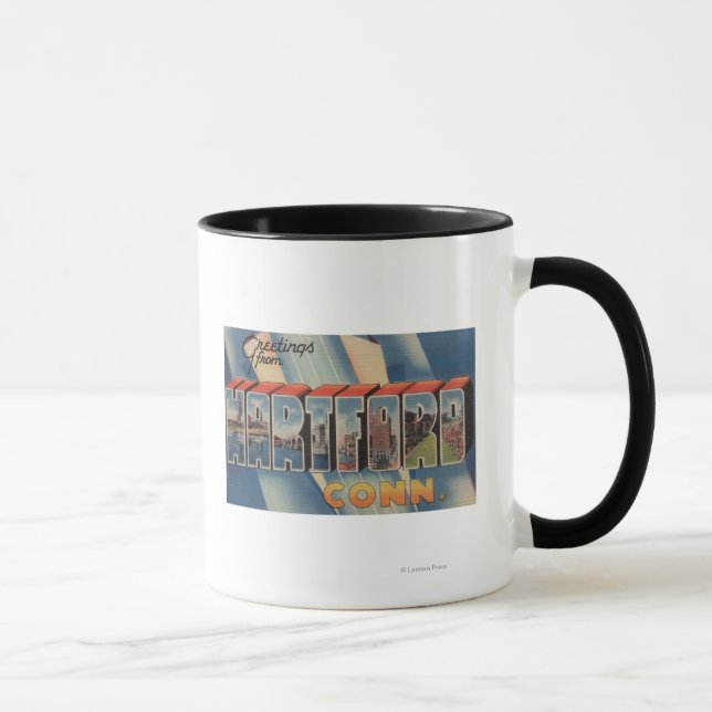 Hartford, Connecticut - Großbuchstaben - Szenen 2 Tasse (Rechts)