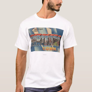 Hartford, Connecticut - große Buchstabe-Szenen 2 T-Shirt