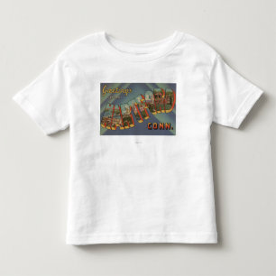 Hartford, Connecticut - große Buchstabe-Szenen Kleinkind T-shirt