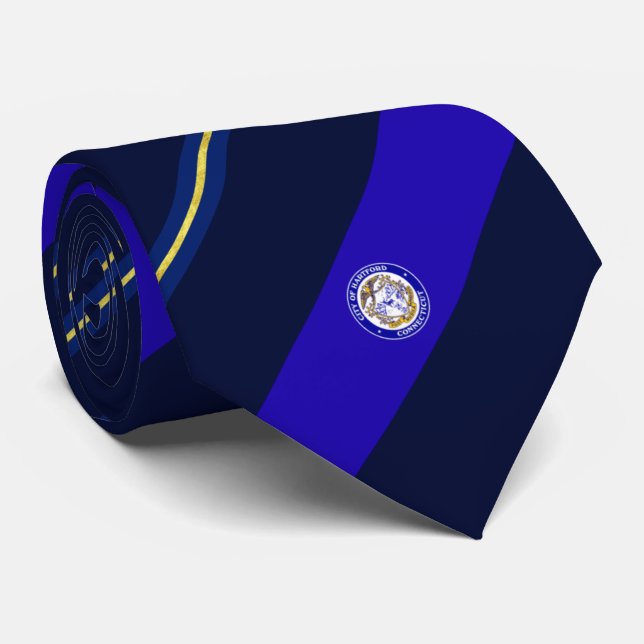 Hartford (Connecticut) Stadtflagge Neck Tie Krawatte (Gerollt)