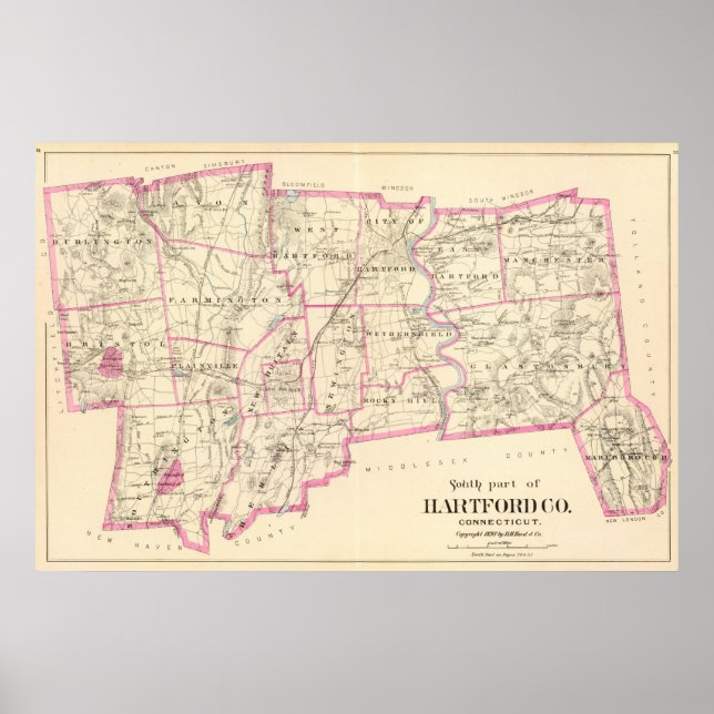Hartford County Connecticut Poster (Vorne)