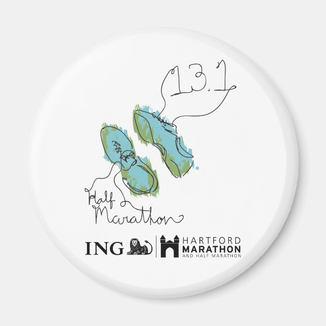Hartford Half-Marathon: Schuhe Magnet (Vorne)