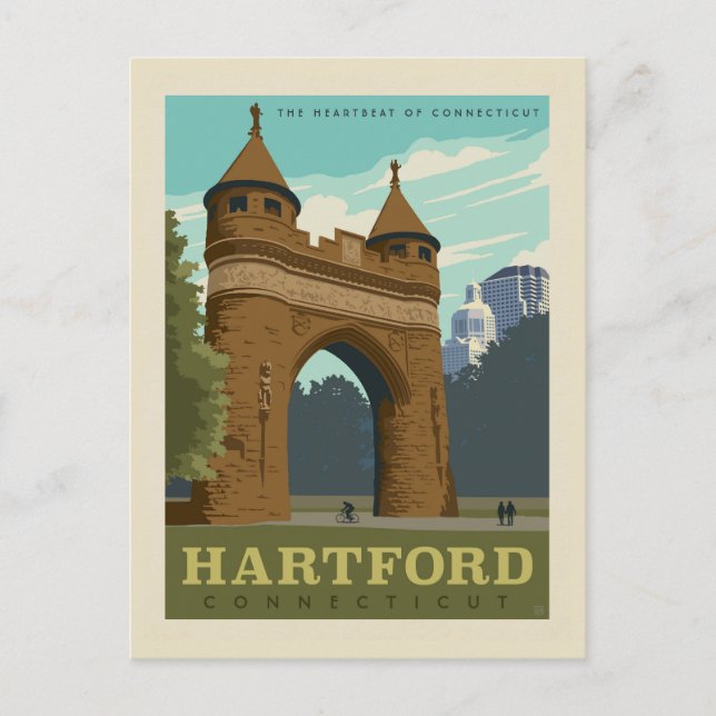 Hartford Postkarte (Vorderseite)