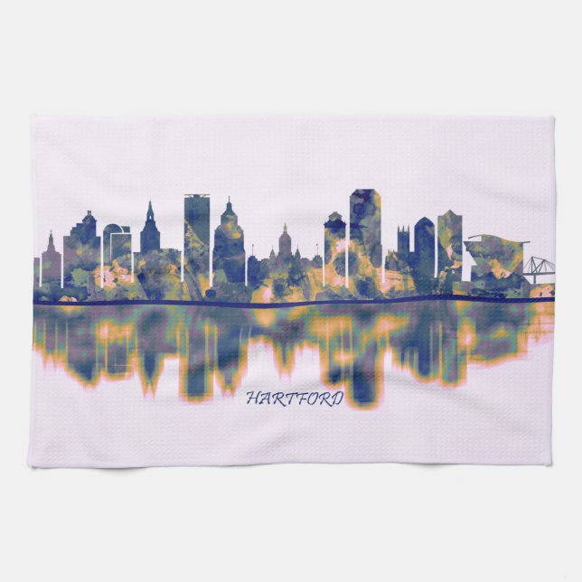 Hartford Skyline Geschirrtuch (Horizontal)