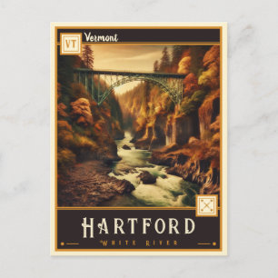 Hartford, Vermont Antike Postkarte