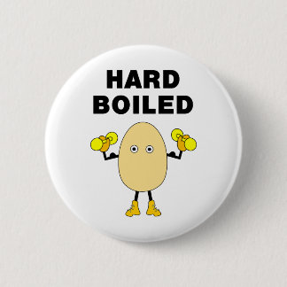 Hartgekochtes Ei-Kopf-Text Button