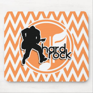 Hartgestein; orange und weiß Zickzack Mousepad