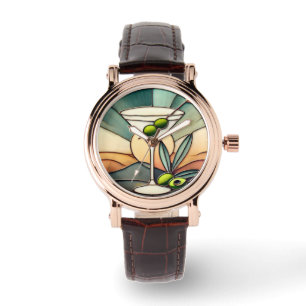 Hartglas 2 Mezquita Martini Armbanduhr