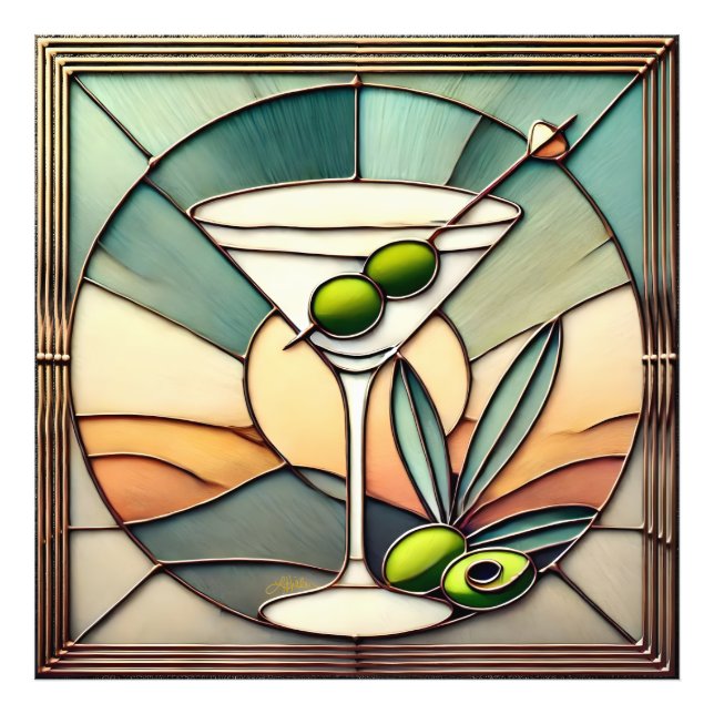 Hartglas 2 Mezquita Martini Fotodruck (Vorne)