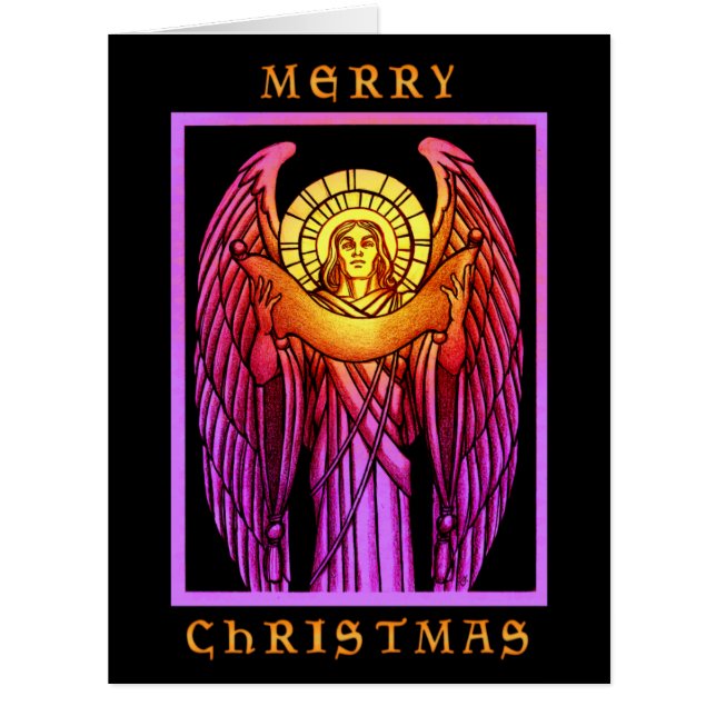 Hartglas Angel Übergröße Karte (Vorderseite)