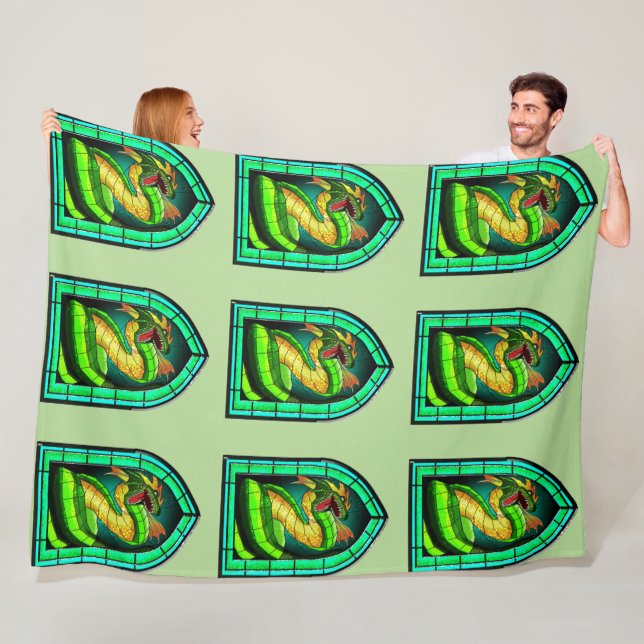 Hartglas Basilisk Fleecedecke (Beispiel)