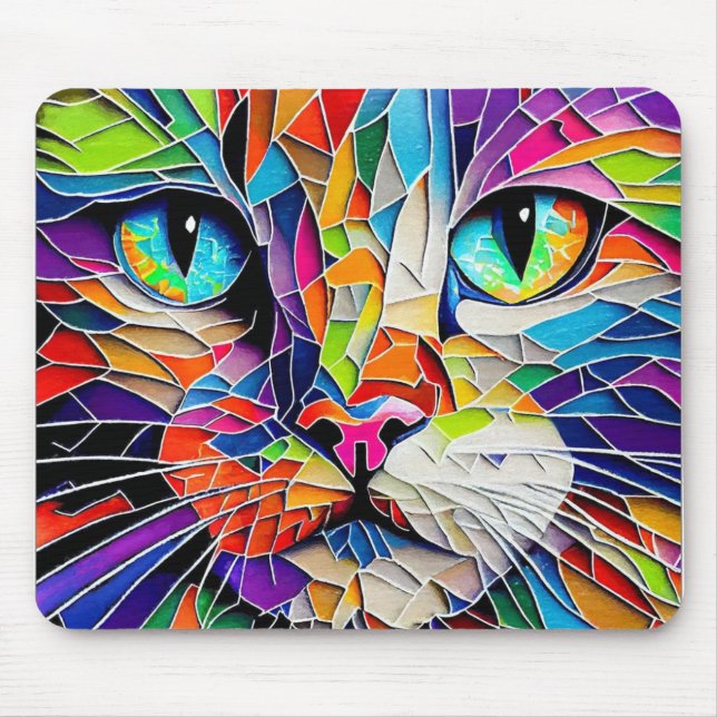 Hartglas Cat Mouse Pad Mousepad (Vorne)