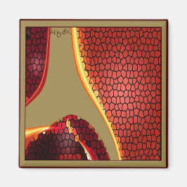 Hartglas - Cranberry-Magnet Magnet