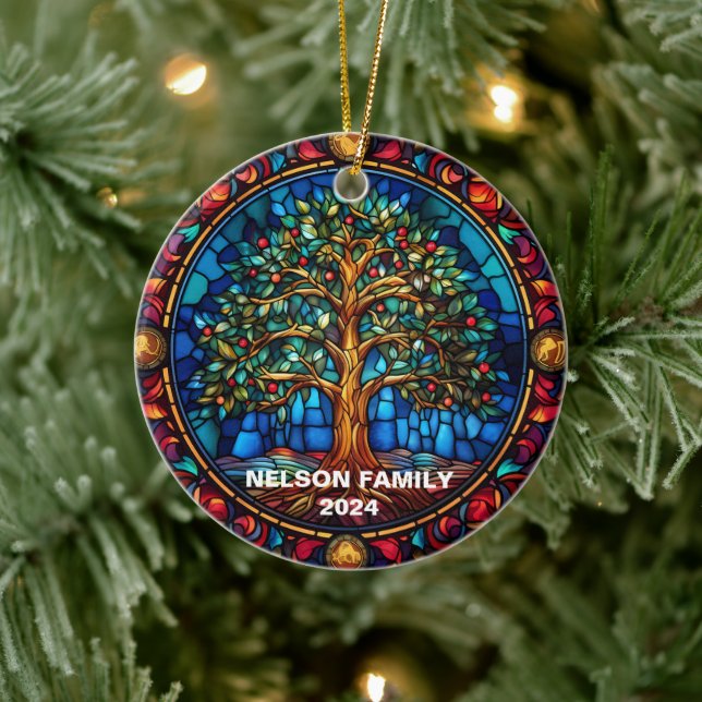 Hartglas Custom Christmas Ornament (Baum)