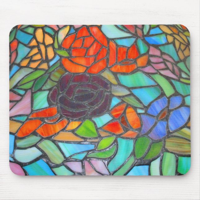Hartglas Floral Mousepad (Vorne)